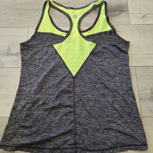 Avia Charcoal and Neon Yellow Tank Top